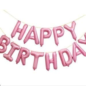 Pink Happy Birthday Foil Banner