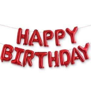 Red Happy Birthday Foil Banner