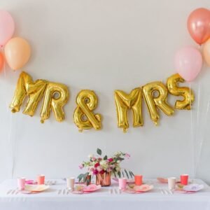 Mr & Mrs Foil Banner