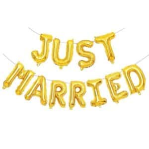 Just Married Foil Banner