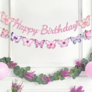 Butterfly Birthday Banner